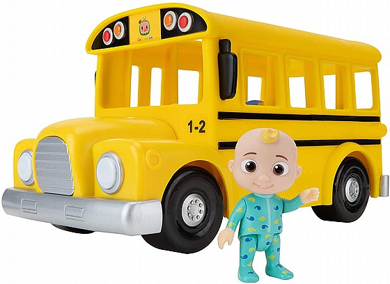 אוטובוס בית ספר צהוב ומנגן + דמות ג'יי ג'יי התינוק קוקומלון | CoCoMelon
