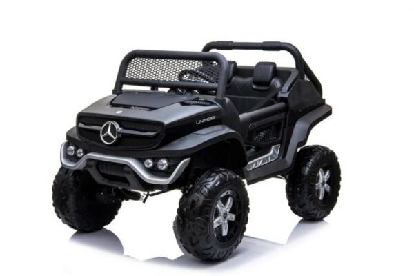 ג'יפ ממונע שחור 24V Mercedes חדש דגם UNIMOG 4X2 - רכב ממונע לילדים